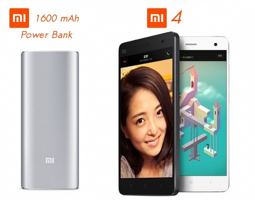 Xiaomi Mi4 and Mi 16000 Power Bank
