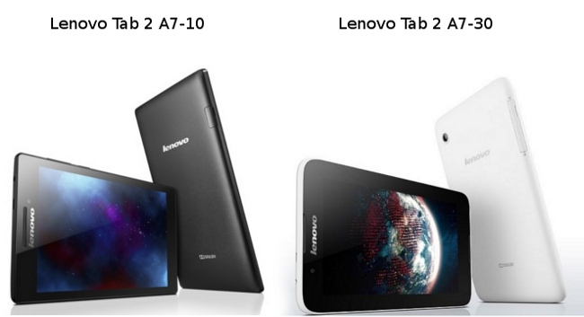 Lenovo Tab 2 A7-10 and Tab 2 A7-30 