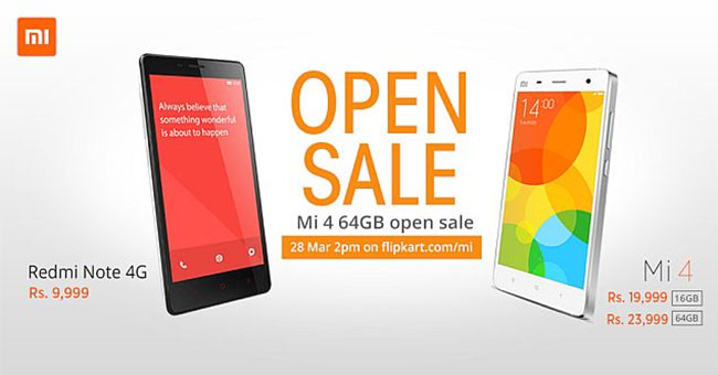Xiaomi Mi4 64GB sale sans registration