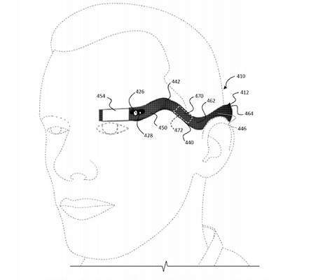 Google Glass in snake-like flexible look