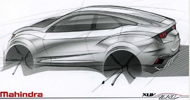 Mahindra XUV Aero Concept Design Sketch