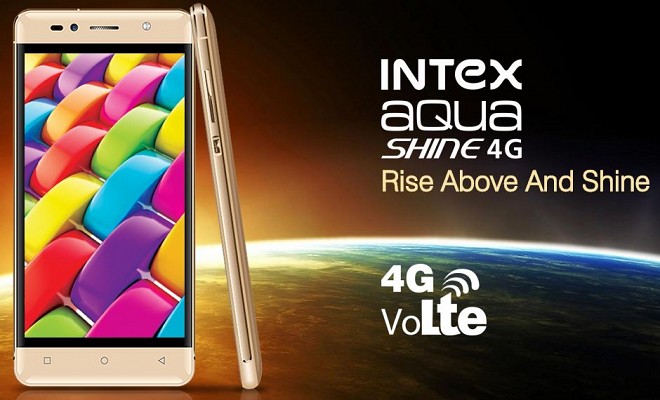 Intex Unveiled Aqua Shine 4G With VoLTE Support At Rs. 7699
