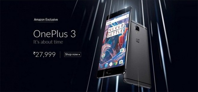 OnePlus 3 Gets Launched in India for INR 27,999