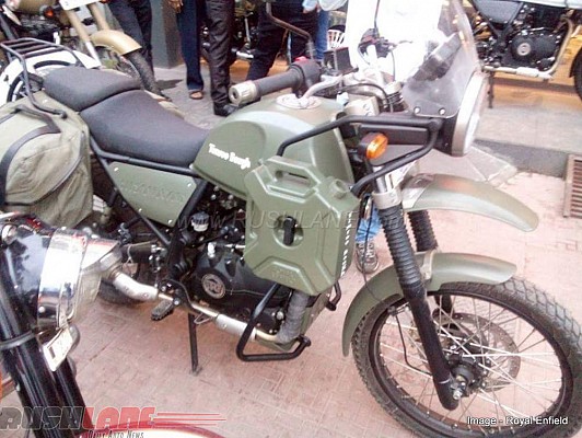 Royal Enfield Himalayan Seen in Army Green Livery at Dealerships
