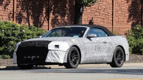 Ford Mustang Convertible Spied on Ground