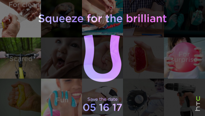 HTC U Squeezable Smartphone will be launched on May 16