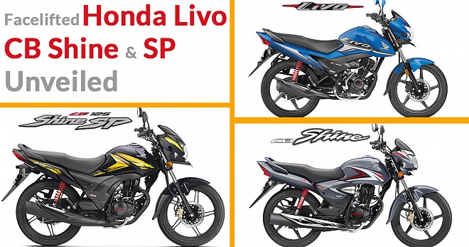 Honda Livo, CB Shine and SP Unveiled