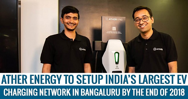 Ather Energy to Setup India’s largest EV Charging Network 