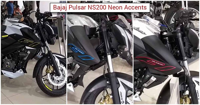 Pulsar NS200 Neon Accents Blue, Red and Yellow