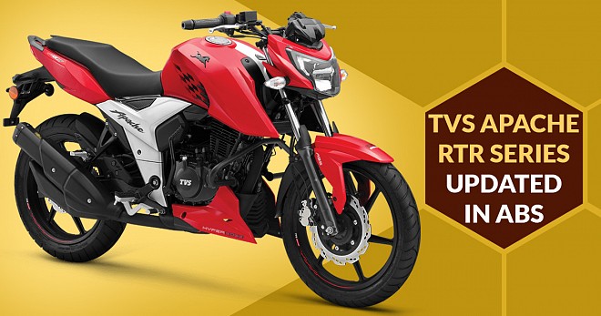 TVS Apache RTR Updated with ABS