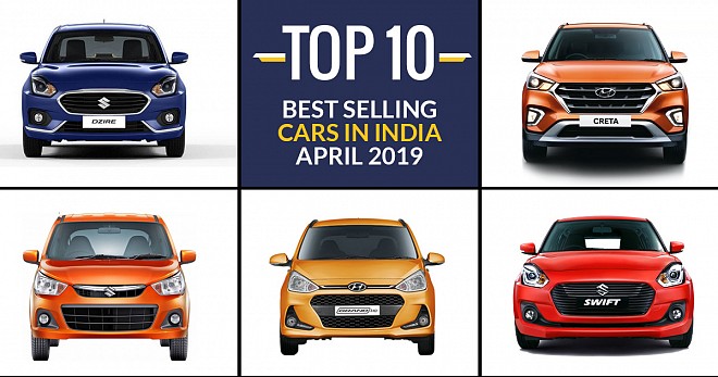 Best Selling Cars in India in April 2019