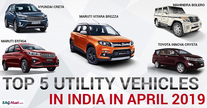 Top 5 Utility Vehicles India April 2019 