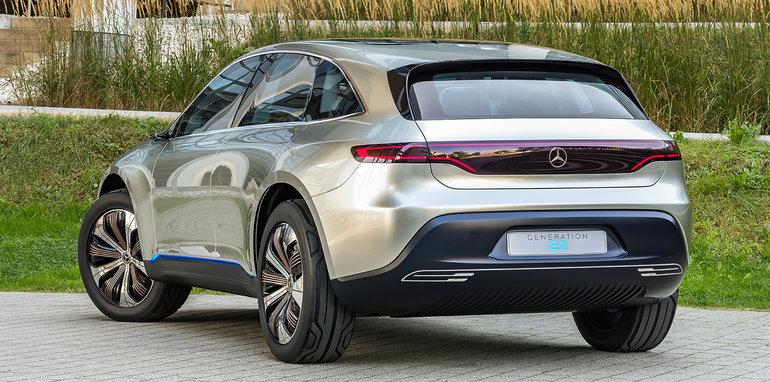 2016 Paris Motor Show Mercedes Benz Generation-EQ concept rear profile