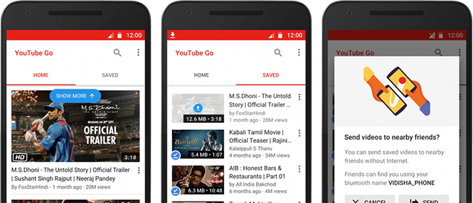 Google Introduces YouTube Go and Public Wi-Fi For Public Places in India