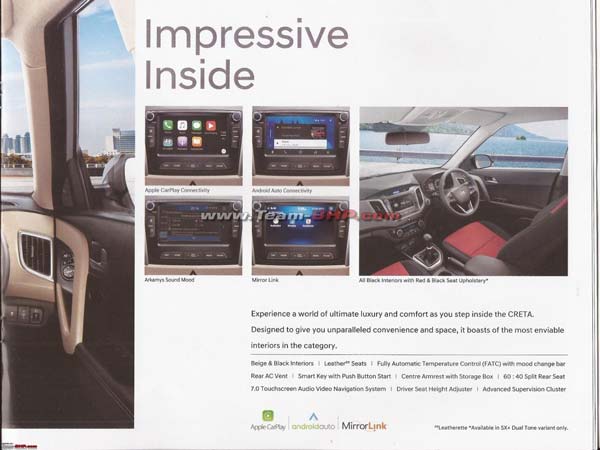 2017 Hyundai Creta Leaked Details of Interior Ahead of Official Launch