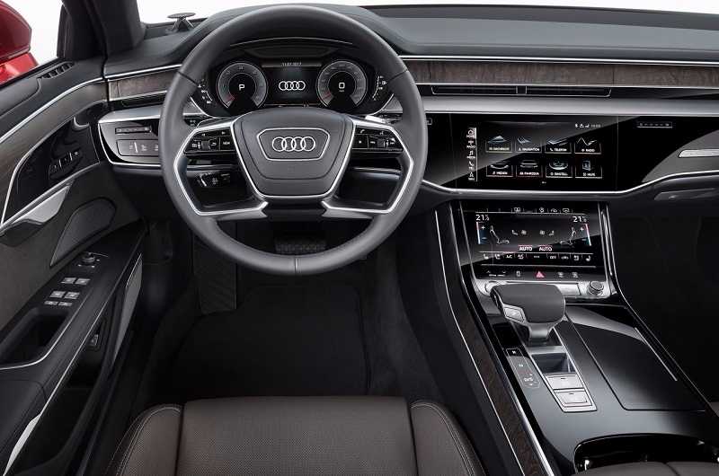 2017 Audi A8 from inside the cabin