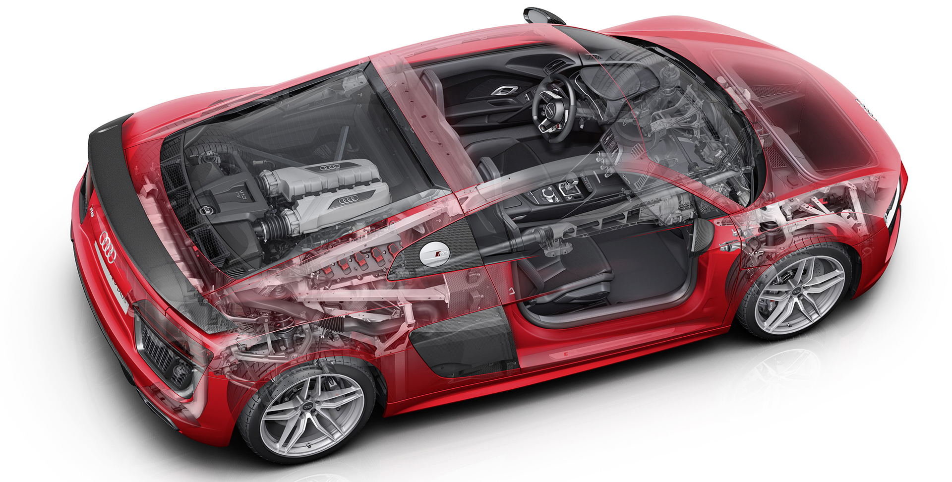 next-generation Audi R8 body layout