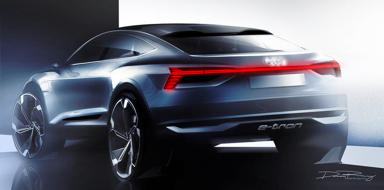 Audi Shows Glimpse of e-Tron Sportback Side Rear Profile