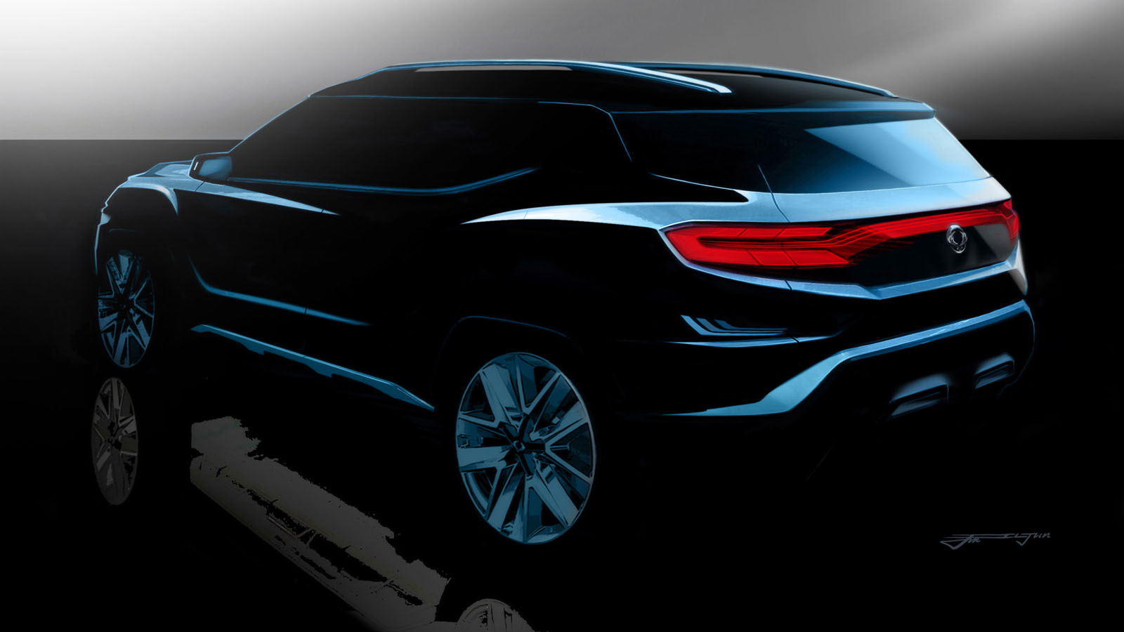 Concept SsangYong XAVL SUV Side Rear Profile
