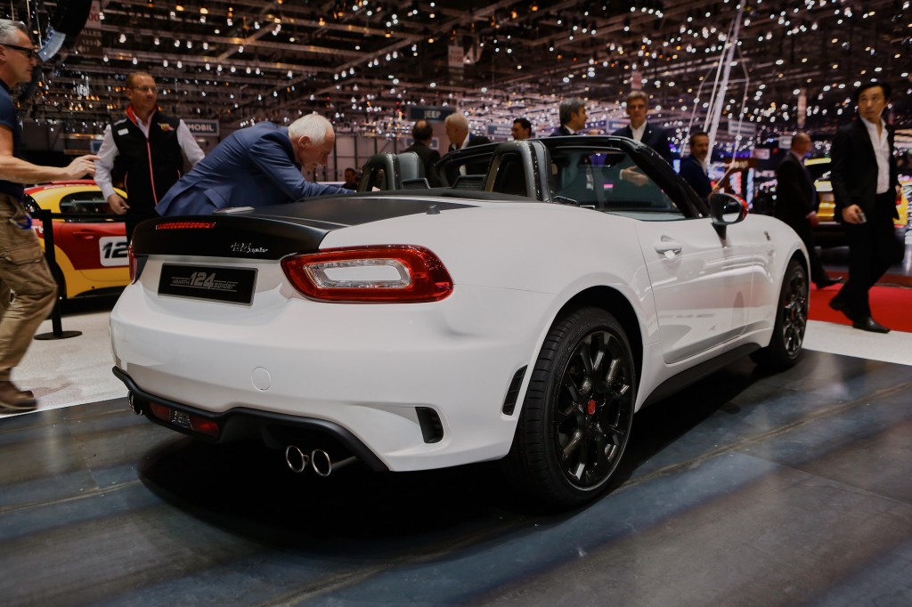 Fiat abrth 124 spider at the rear end 