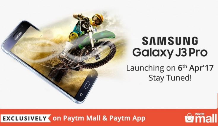 Galaxy J3 Pro will be exclusively available via Paytm Mall from April 6th