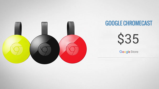Google Chromecast costs nearly USD 35