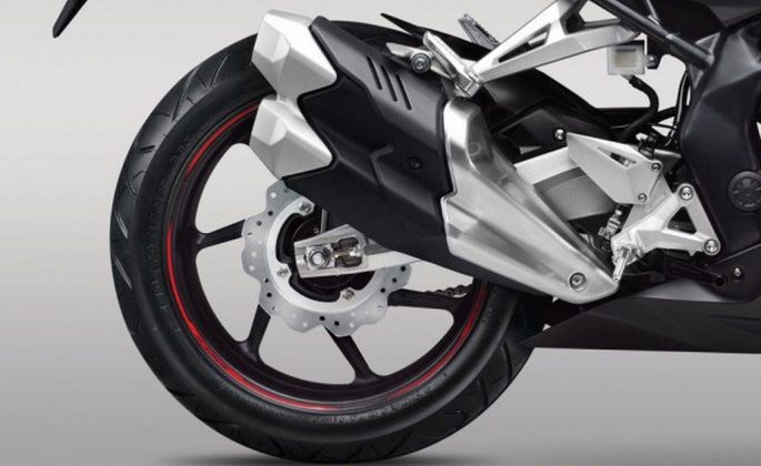 Honda CBR250RR rear wheel with high end components