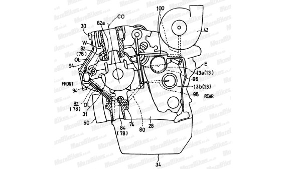 Patent sketch of Honda's upcoming supercharged engine