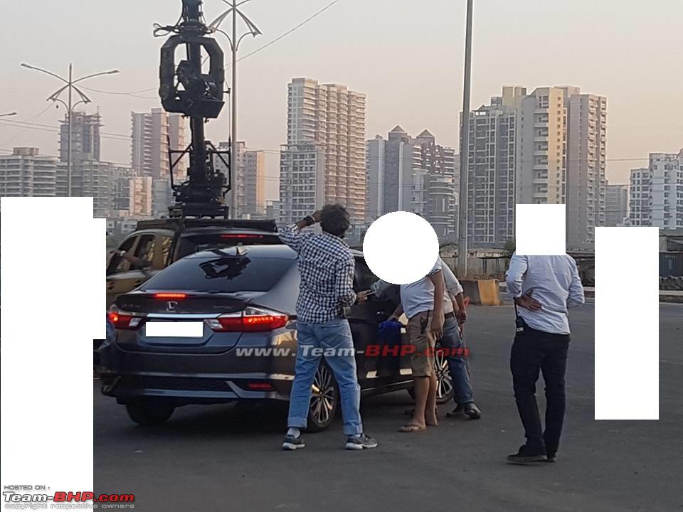 2017 Honda City Facelift Spotted in India While Ad-Shoot Rear Profile
