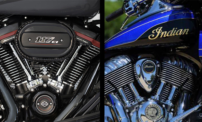 Indian Roadmaster Elite Vs Harley Davidson CVO Limited Engine
