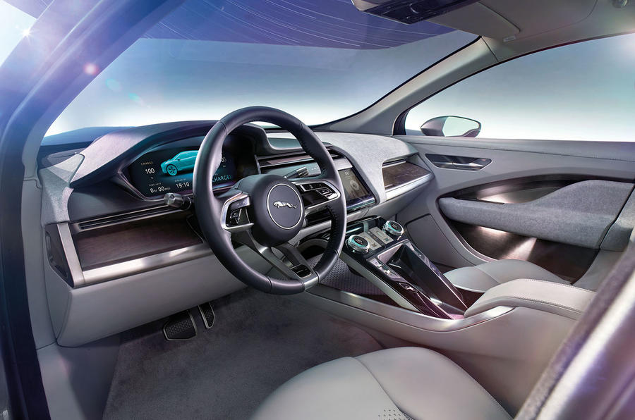 Jaguar All Electric I-Pace SUV Concept Interior at LA Auto Show