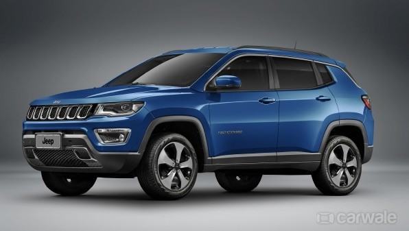 Made-in-India Jeep Compass from front three quarter