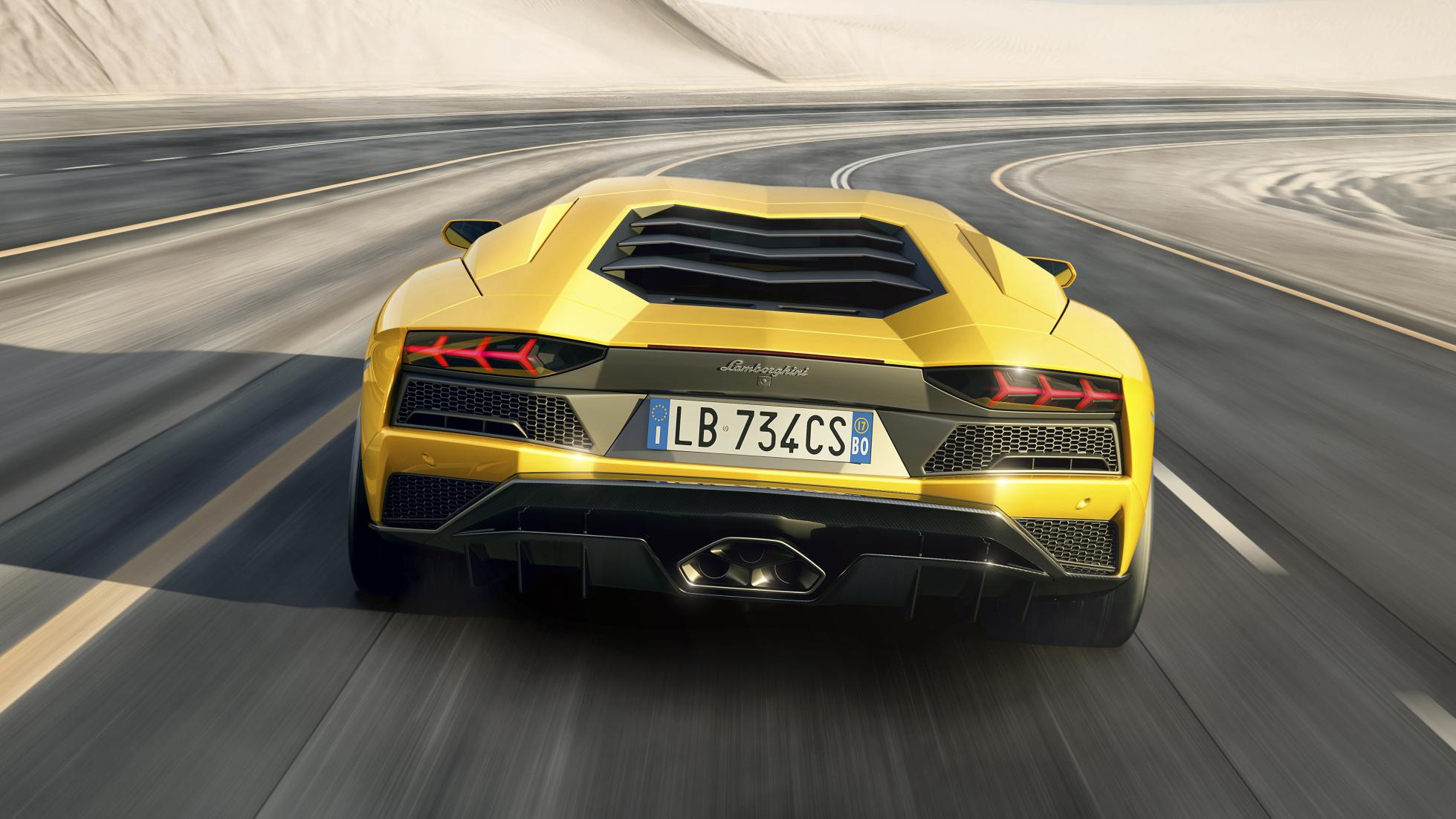 Lamborghini Aventador S Coupe at rear end