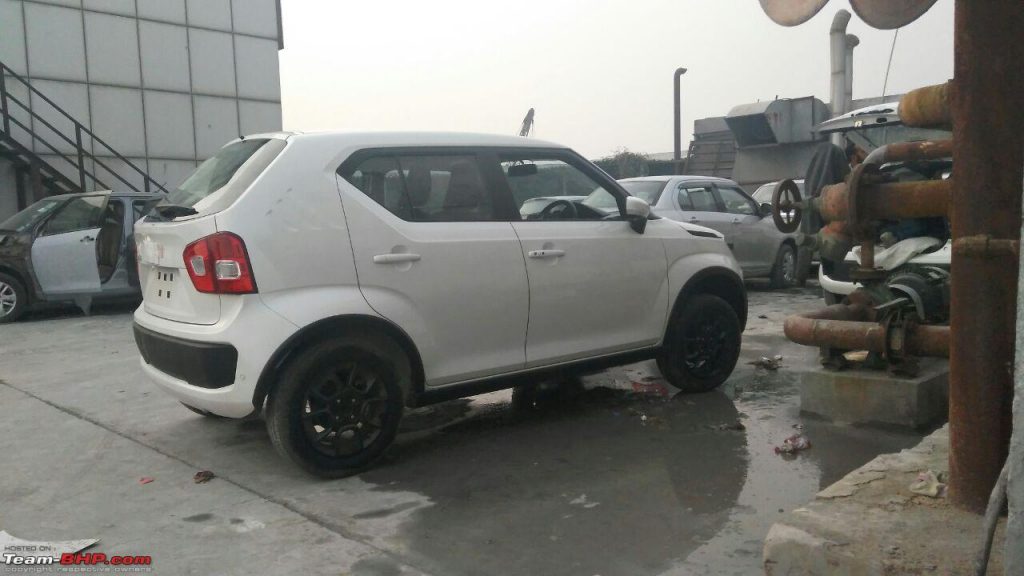 Rear quarter of the spotted upcoming Maruti Suzuki Ignis