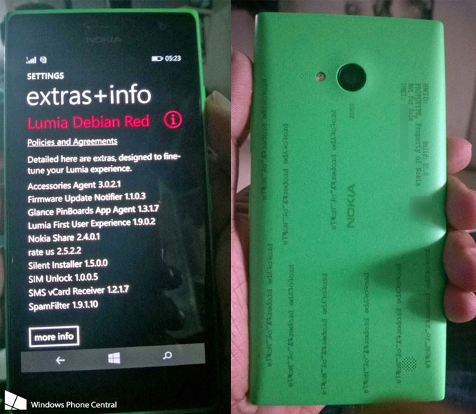 Nokia Lumia 730 leaked specs
