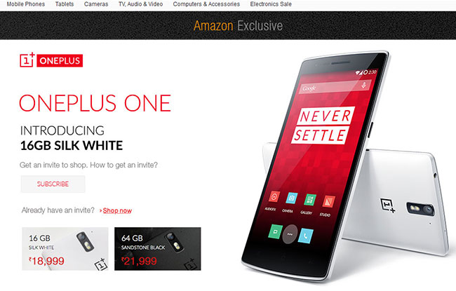 OnePlus One Exclusive Sale on Amazon India