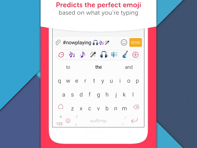 Swiftmoji predicts emojis based on typing of user