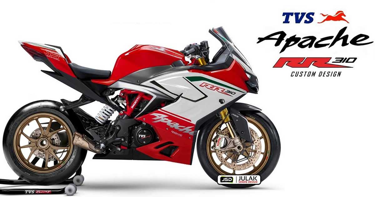 Apache RR 310 with bigger Brembo brakes in a Panigale livery