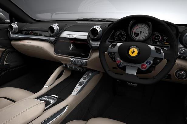 Ferrari GTC4Lusso inside the cabin