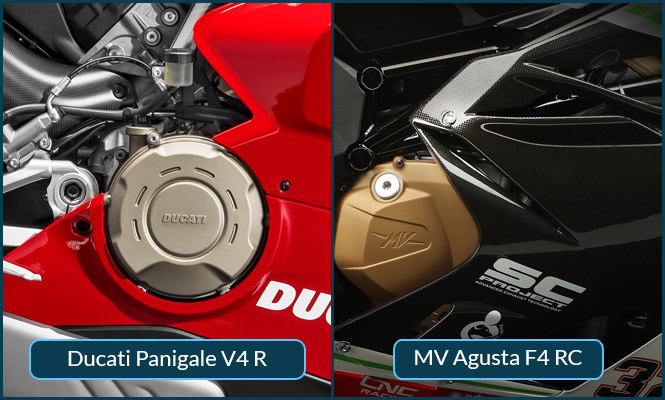 Ducati Panigale V4 R vs MV Agusta F4 RC Engine