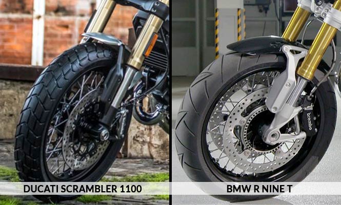 Ducati Scrambler 1100 vs BMW R nine T Tyre