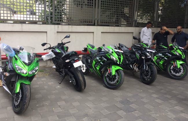 Kawasaki's said motorcycles at the Pune dealership