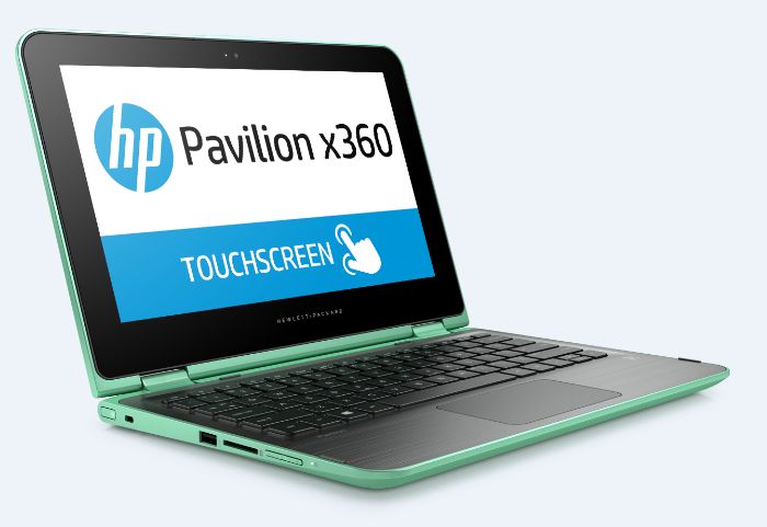 hp pavilion notebook mode green