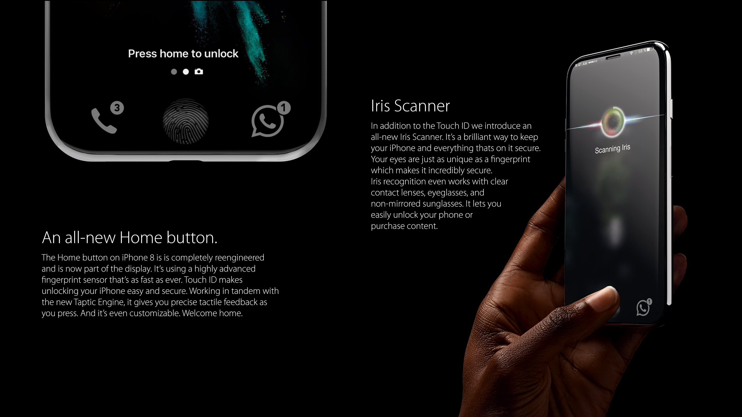 Apple iPhone 8 Iris Scanner