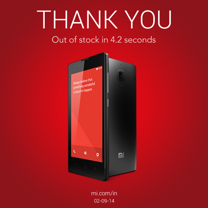 Xiaomi Redmi Flash Sale Closed