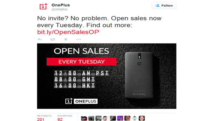 OnePlus One sale sans Invite